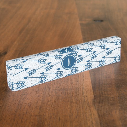 Tribal Arrows | Marine Monogram Naambordje (Zijkant)