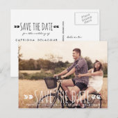 TRIBAL ARROWS PATROON FOTO BEWAREN DE DATUM BRIEFK AANKONDIGINGSKAART (Voorkant / Achterkant)