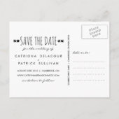 TRIBAL ARROWS PATROON FOTO BEWAREN DE DATUM BRIEFK AANKONDIGINGSKAART (Achterkant)