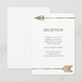 TRIBAL ARROWS | RUSTIC WEDDING RECEPT INVITE INFORMATIEKAARTJE (Voorkant / Achterkant)