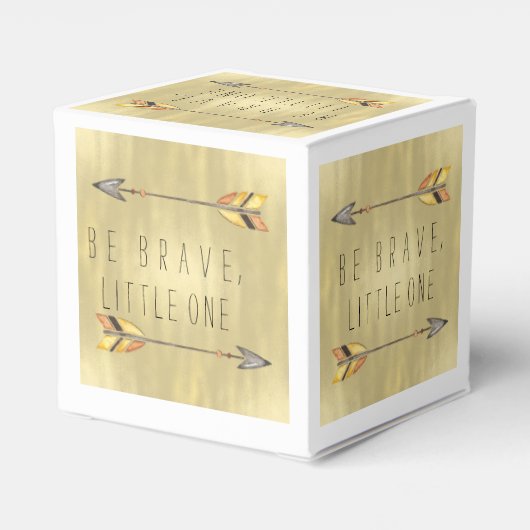 Tribal Arrows zijn dapper Baby shower Bedankdoosjes (Achterkant)