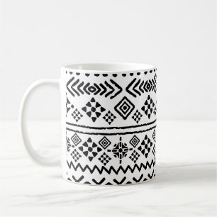 Tribal art boho: geometrisch naadloos. koffiemok