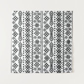 Tribal art boho: geometrisch naadloos. wandkleed (Voorkant (horizontaal))