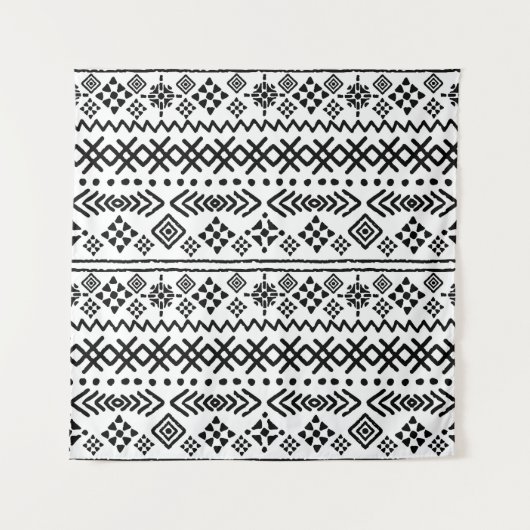 Tribal art boho: geometrisch naadloos. wandkleed (Voorkant)
