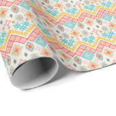 Tribal art: boho geometrische print. cadeaupapier (Rol Hoek)