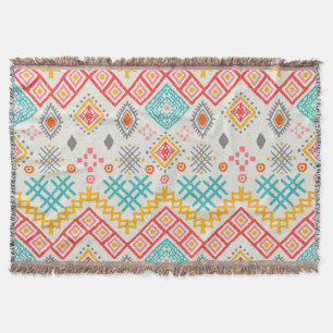 Tribal art: boho geometrische print. deken