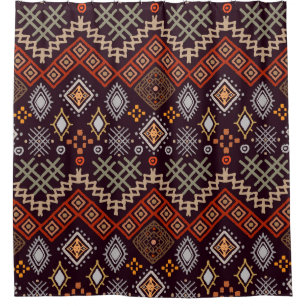 Tribal Art Boho geometrische print Douchegordijn