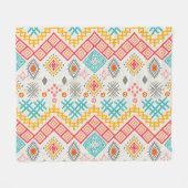 Tribal art: boho geometrische print. fleece deken (Voorkant (Horizontaal))