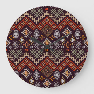 Tribal Art Boho geometrische print Grote Klok