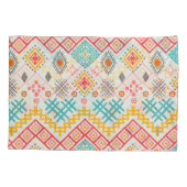Tribal art: boho geometrische print. kussensloop (Achterkant)