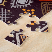 Tribal Art Boho geometrische print Legpuzzel (Zijkant)