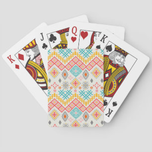Tribal art: boho geometrische print. pokerkaarten