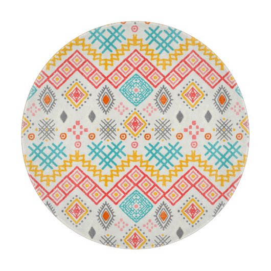 Tribal art: boho geometrische print. snijplank (Voorkant)