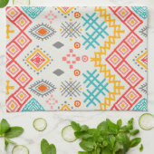 Tribal art: boho geometrische print. theedoek (Gevouwen)