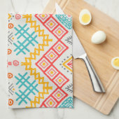 Tribal art: boho geometrische print. theedoek (Quarter Fold)