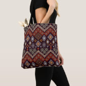 Tribal Art Boho geometrische print Tote Bag (Dichtbij)