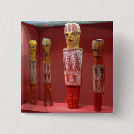 Tribal Art CB Vierkante Button 5,1 Cm (Voorkant)