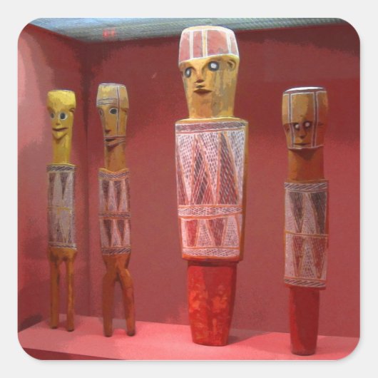 Tribal Art CB Vierkante Sticker (Voorkant)