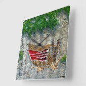 Tribal Art Design of Native American Vierkante Klok (Hoek)