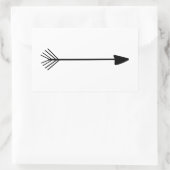 Tribal Art Enkele Zwarte Pijl op Aangepaste achter Rechthoekige Sticker (Tas)