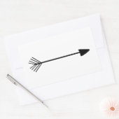 Tribal Art Enkele Zwarte Pijl op Aangepaste achter Rechthoekige Sticker (Envelop)