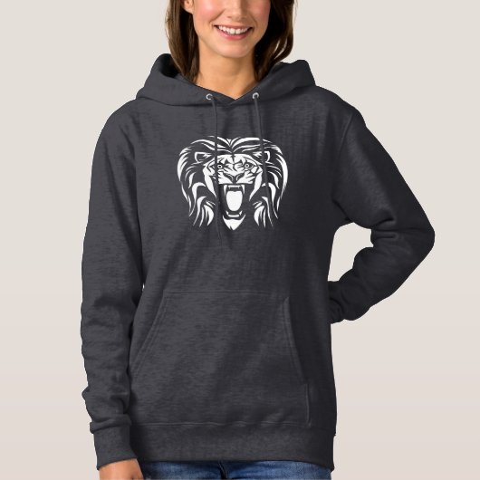 Tribal Art Roaring Lion Hoodie (Voorkant)