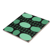 Tribal Art Rock Pattern Black Green Tegeltje (Zijkant)