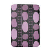 Tribal Art Rock Pattern Black Mauve Badmat (Voorkant Verticaal)
