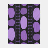 Tribal Art Rock Pattern Black Purple Fleece Deken (Voorkant)