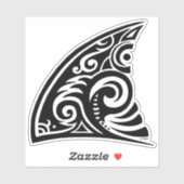 Tribal Art Shark Fin Sticker (Vel)