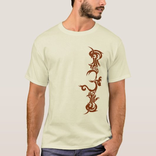 Tribal Aum T-shirt op lichte Shirten (Voorkant)