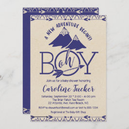 Tribal Avontuur Baby Jongen Douche Kaart