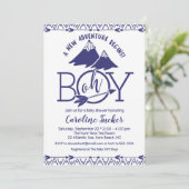 Tribal Avontuur Baby Jongen Douche Kaart (Staand voorkant)