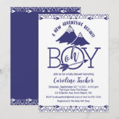 Tribal Avontuur Baby Jongen Douche Kaart (Voorkant / Achterkant)