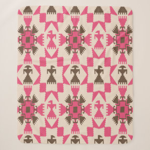 Tribal aztec abstract naadloos patroon sherpa deken