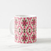 Tribal aztec abstract seamless pattern koffiemok (Voorkant links)