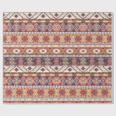 Tribal Aztec Art Pattern Wrapping Paper Cadeaupapier (Vlak)