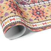 Tribal Aztec Art Pattern Wrapping Paper Cadeaupapier (Rol Hoek)