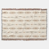 Tribal Aztec Beige Earth Tones Geometrisch Deken (Voorkant)