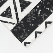 Tribal Aztec Black Glitter White Geometric Shapes Fleece Deken (Hoek)