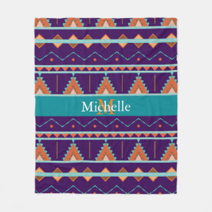 Tribal Aztec Bohemian Fleece Deken