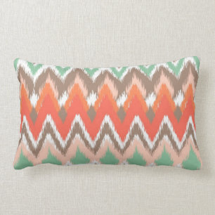 Tribal aztec chevron zzag tanden ikatroon kussen