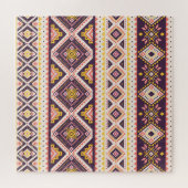 Tribal Aztec gestreept, geometrisch patroon. Legpuzzel (Horizontaal)