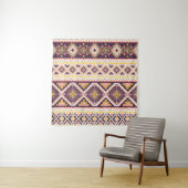 Tribal Aztec gestreept, geometrisch patroon. Wandkleed (In situ)