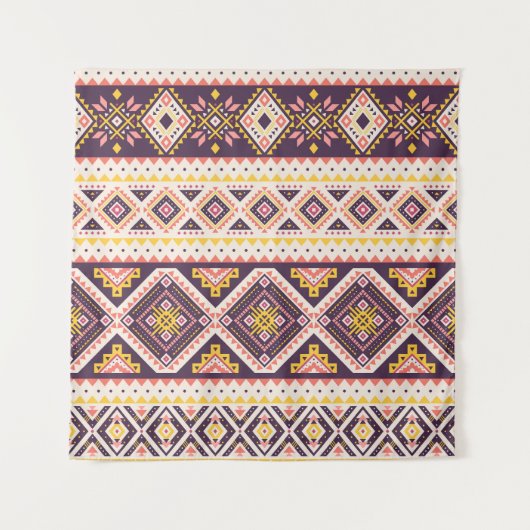 Tribal Aztec gestreept, geometrisch patroon. Wandkleed (Voorkant)