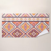 Tribal Aztec gestreepte naadloze achtergrond Badhanddoek (Badhanddoek)
