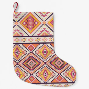 Tribal Aztec gestreepte naadloze achtergrond Kleine Kerstsok