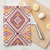 Tribal Aztec gestreepte naadloze achtergrond Theedoek (Quarter Fold)