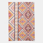 Tribal Aztec gestreepte naadloze achtergrond Theedoek (Verticaal)