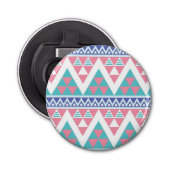 Tribal aztec kleurig patroon button flesopener (Voorkant)